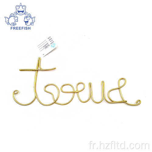 LED HELLO fil lettre signe or